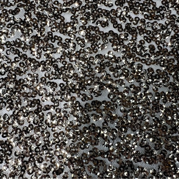 Decree Cream and Gold Sequin Cocktail Night Out Pencil Skirt - Picture 5 of 5